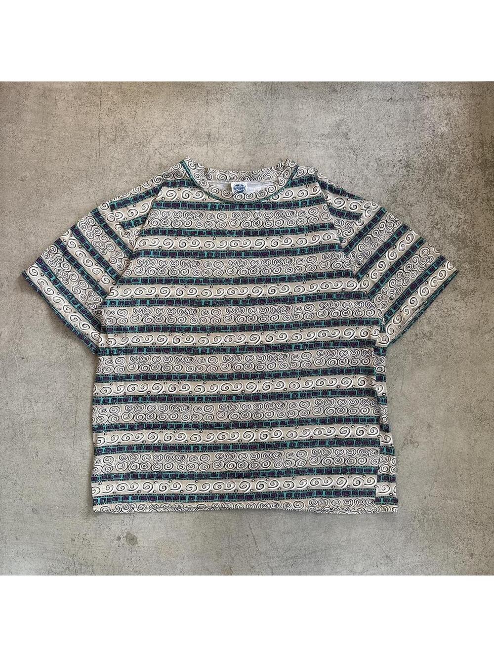 Vintage Striped Pattern T-Shirt Surf Tee